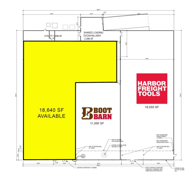 retail space for lease in Durant, OK site plan