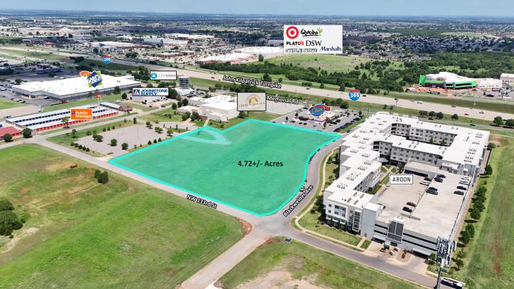 retail land for sale Memorial Rd corridor, Oklahoma City, OK aerial